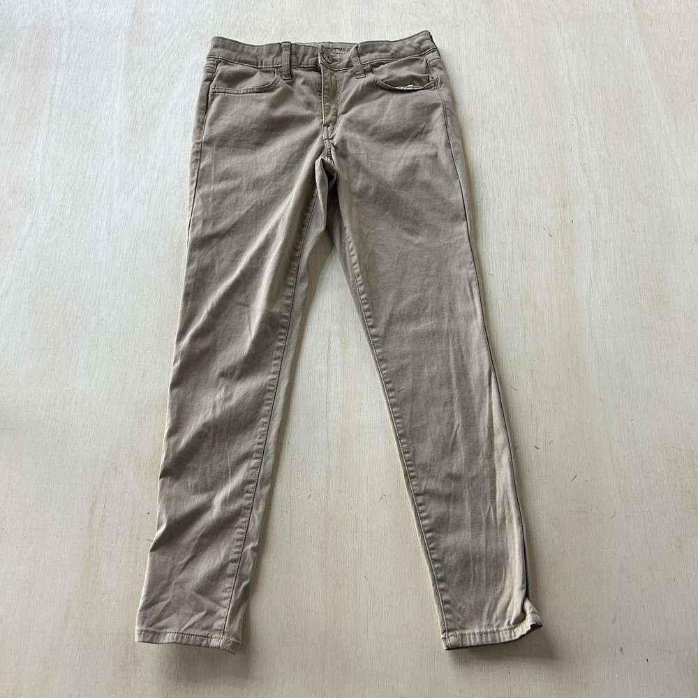 American Eagle‎ Outfitters Pants Womens 10 Beige Skinny Super Stretch Khakis